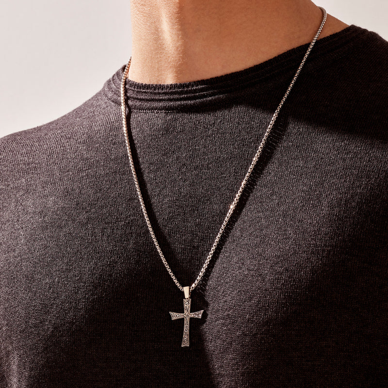 DivineGrace Cross Silver Pendant