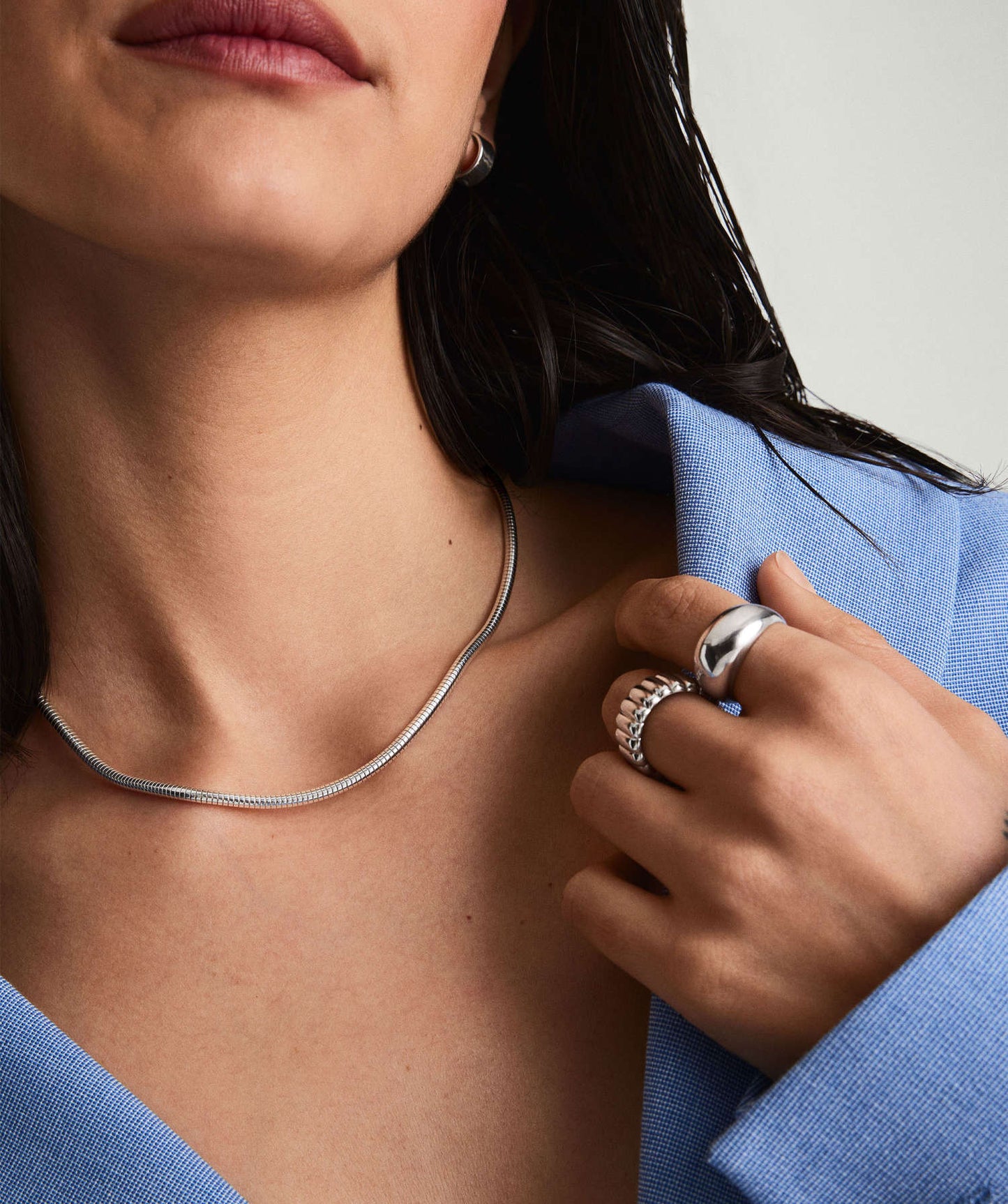 Boa Silver Necklace Chain For Women