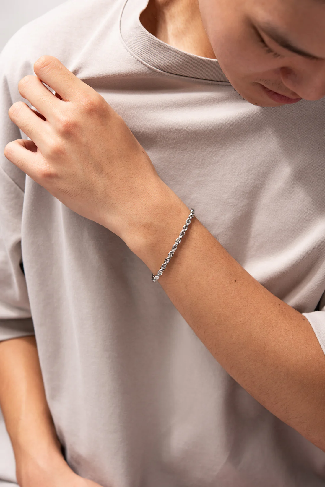 Starlit Charm Silver Bracelet For Men