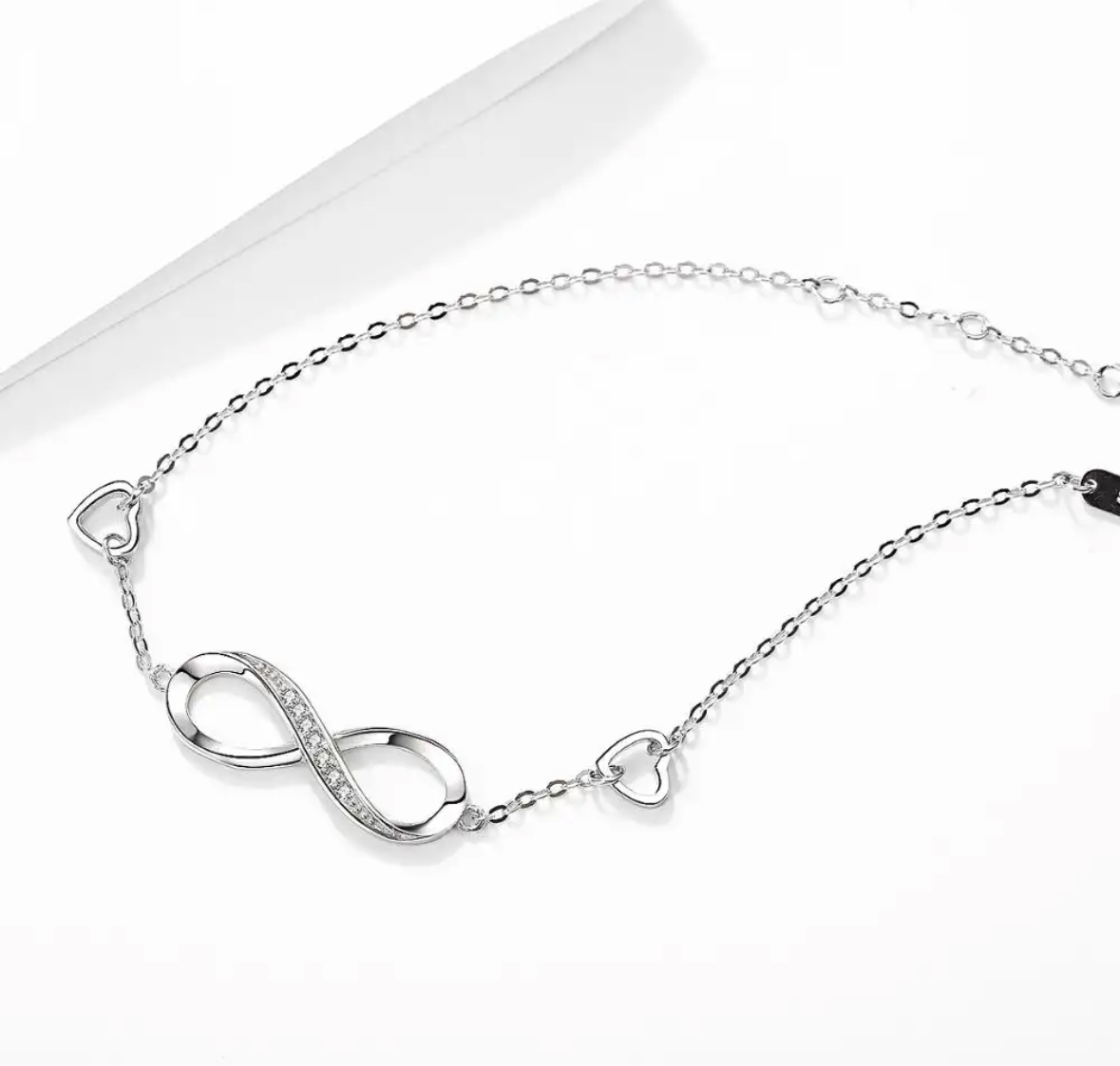 Women Infinite Endless Love Sterling Silver Charm Bracelet