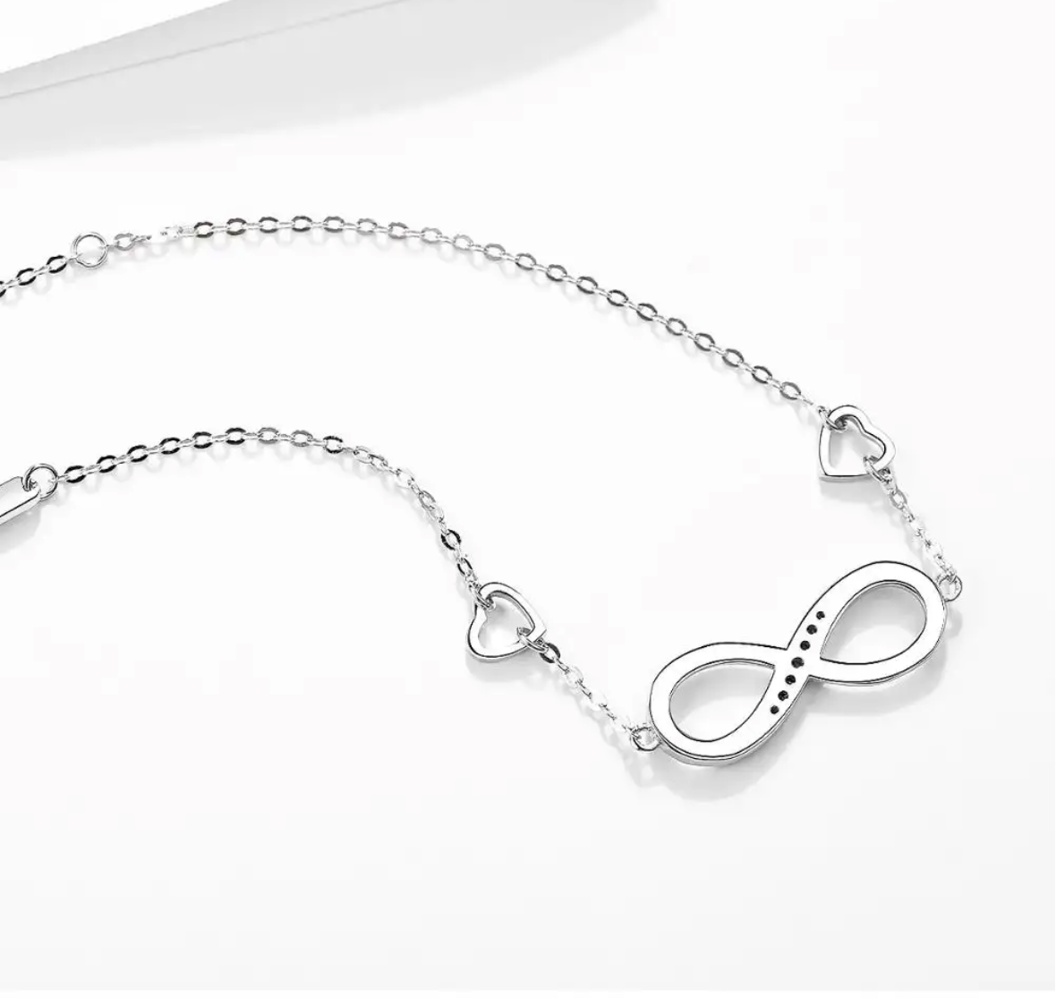 Women Infinite Endless Love Sterling Silver Charm Bracelet