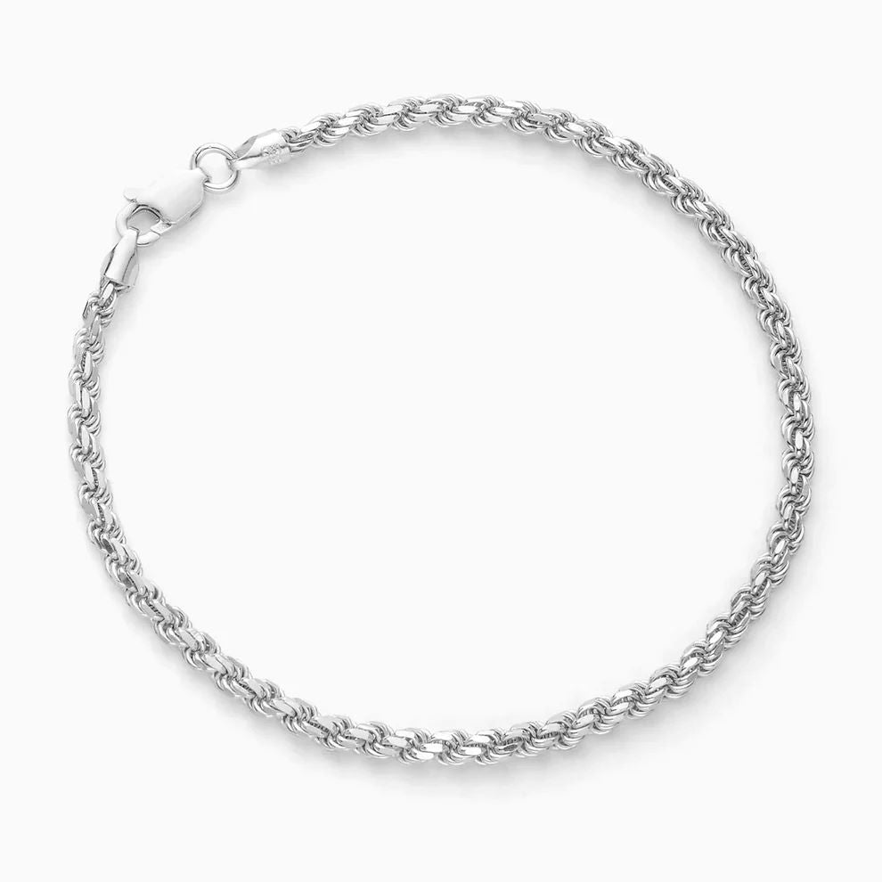 Essential Silver Rope Bracelet For Men