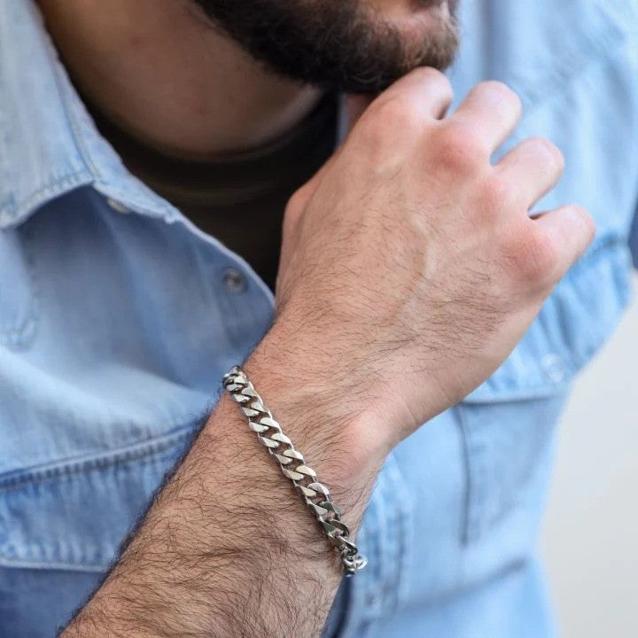 Santiago Silver Bracelet For Men