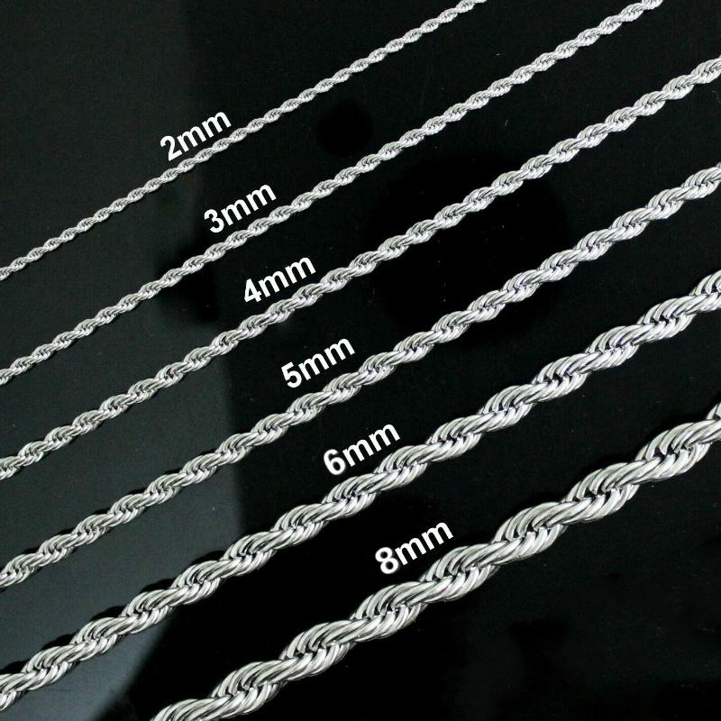 Rope Silver chain For Women
