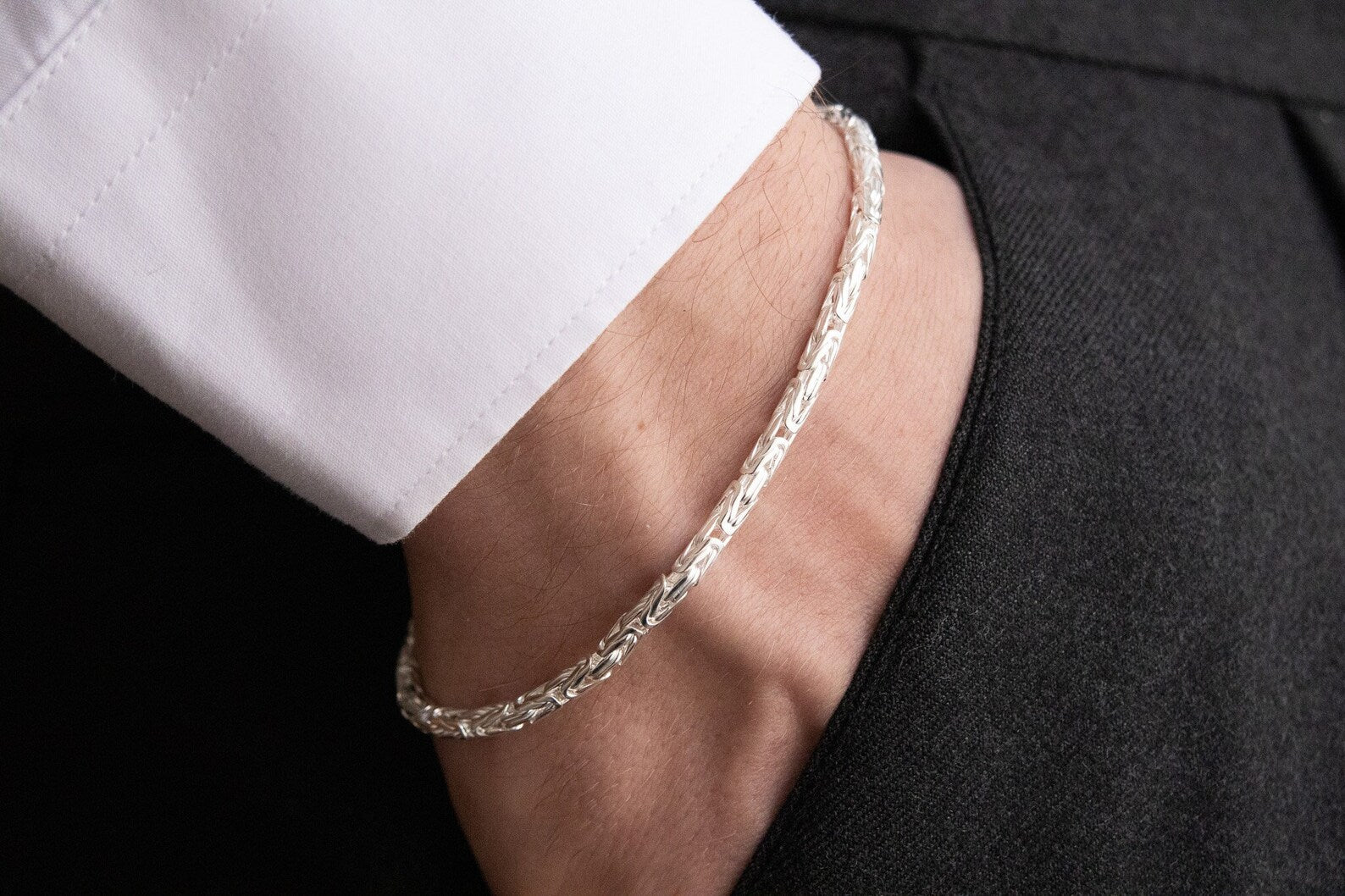 Amazon.com: Baronyka Men's Silver Bracelets 8